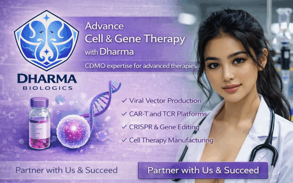Dharma Biologics, Advance Cell & Gene Therapy, CDMO Expertise for advanced therapies